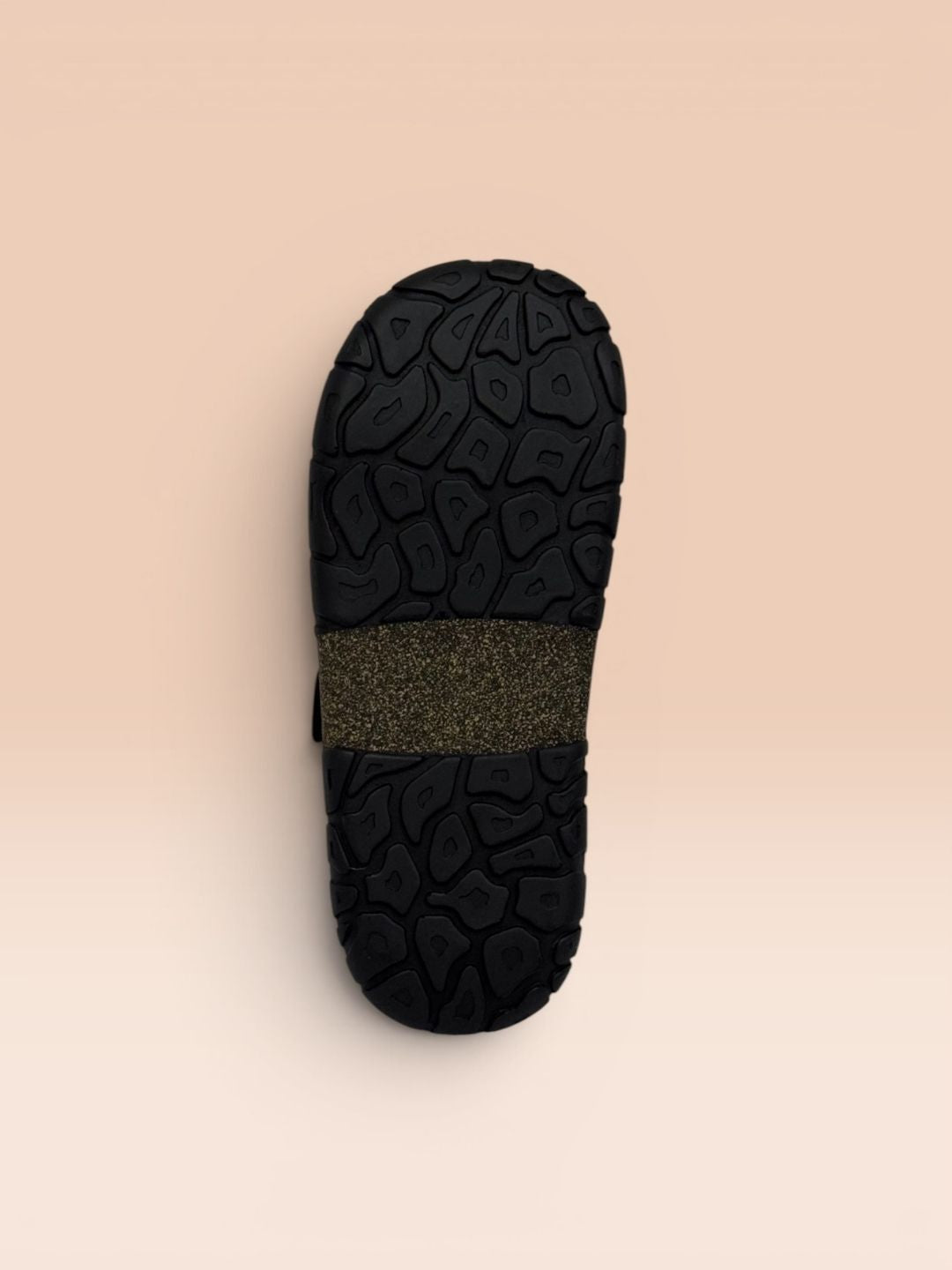 Black Slip-On Comfort Sandals