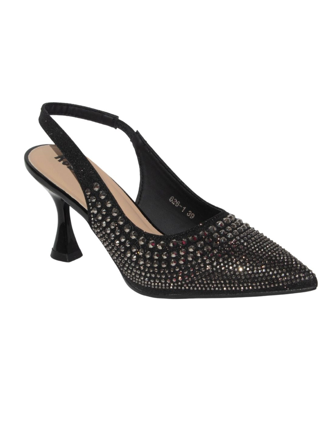 Black Embellished Party Heels