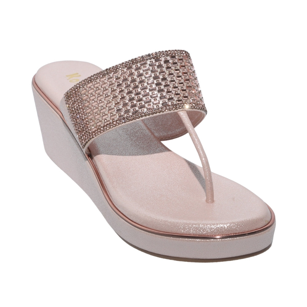 Pink beaded Wedges