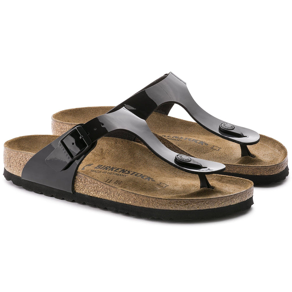 Birkenstock Gizeh Birko Flor Patent In Black Sandals Koblerr