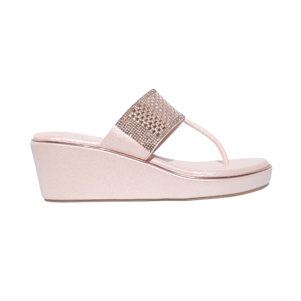 Pink beaded Wedges