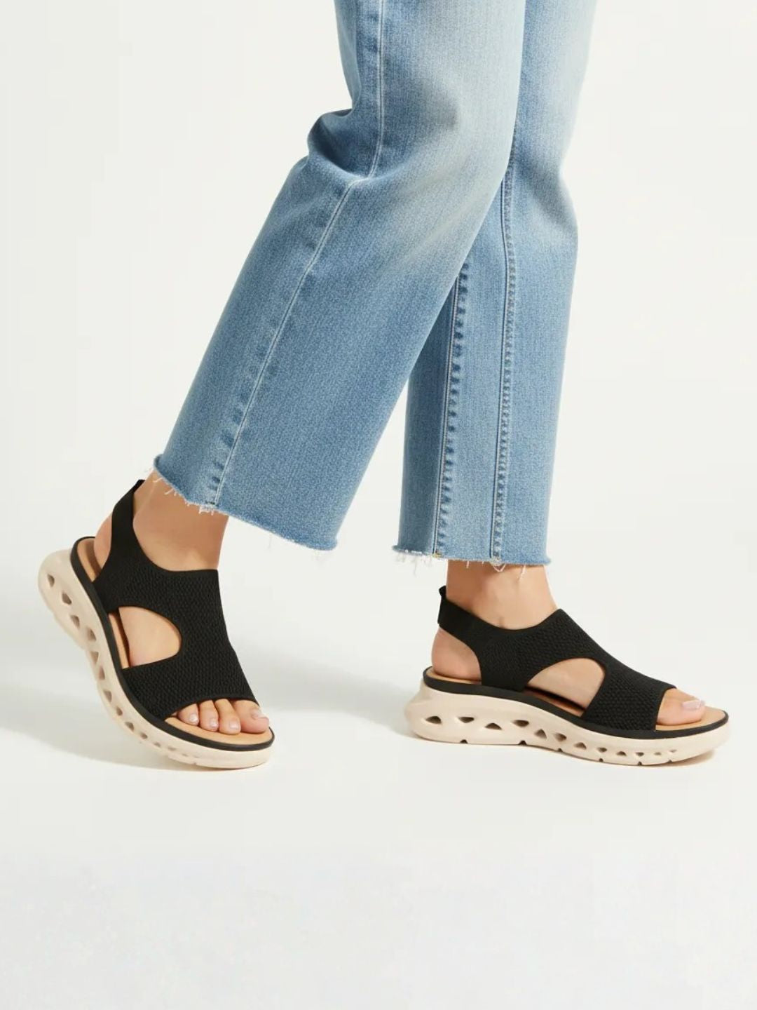 Black Casual Comfy Sandals