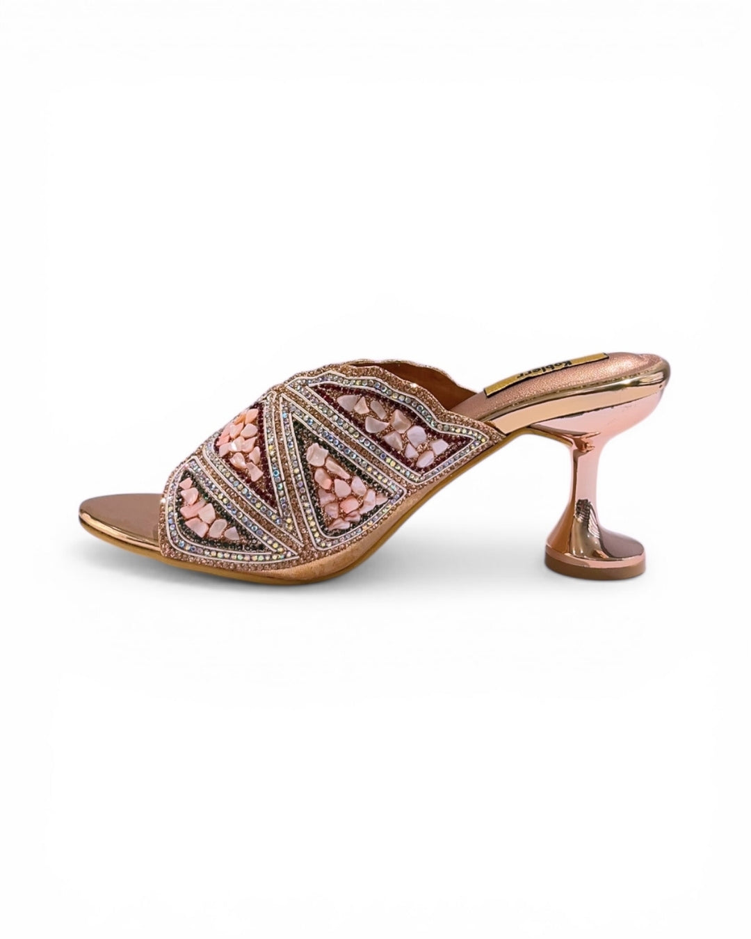 Stone Embellished Kitten Heels