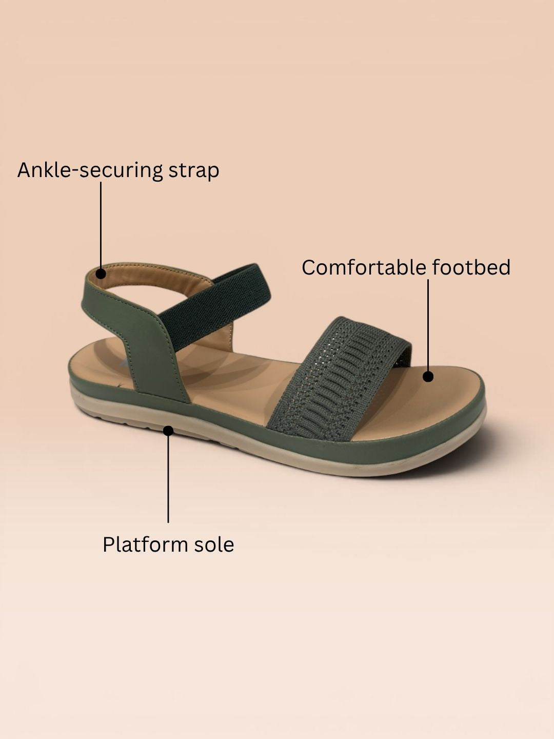 Olive Casual Sandals