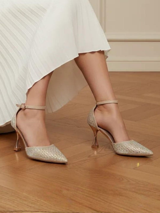 RoseGold Embellished Party Heels