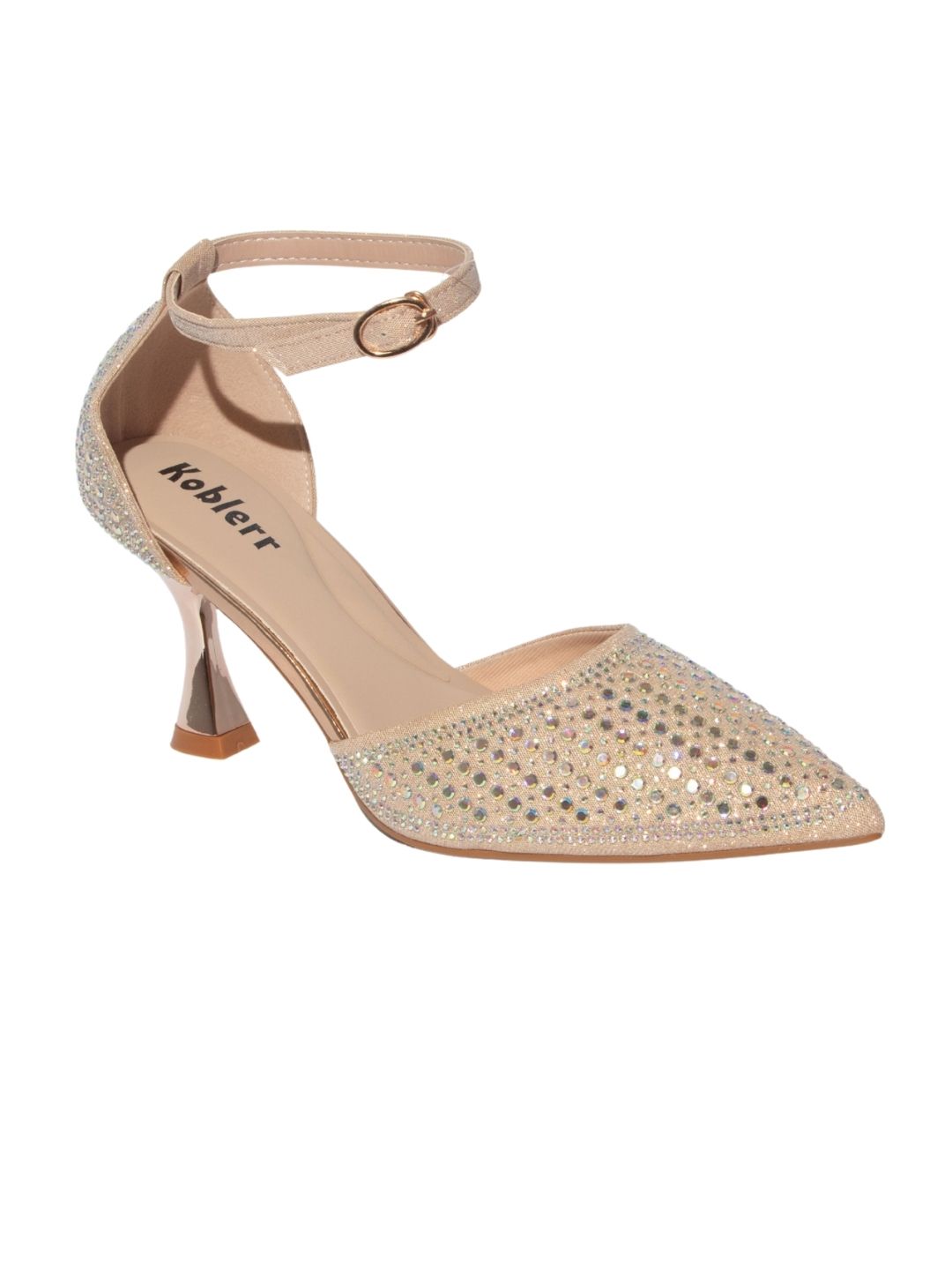 RoseGold Embellished Party Heels