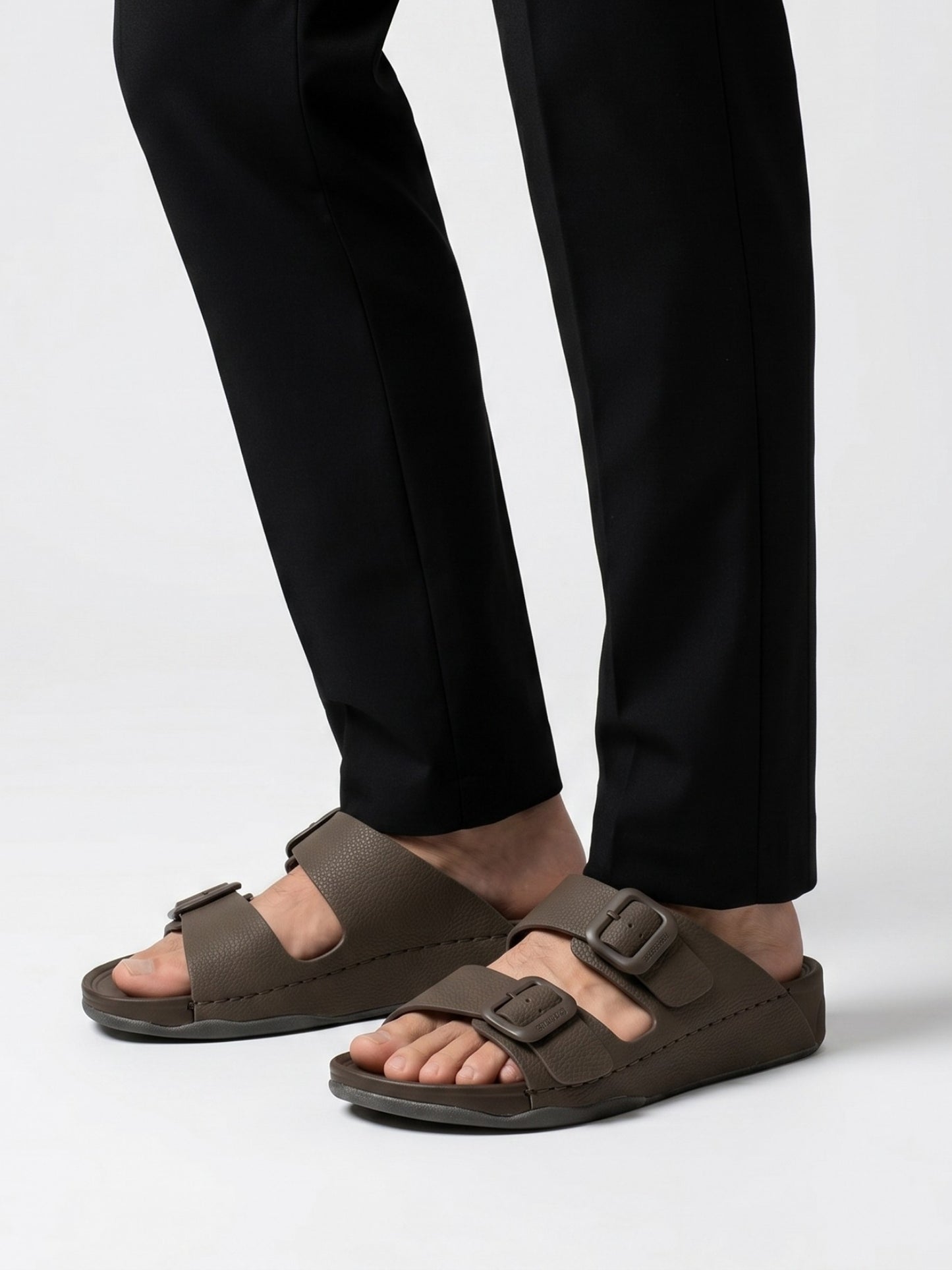 Men Double-Strap Buckle Sandals