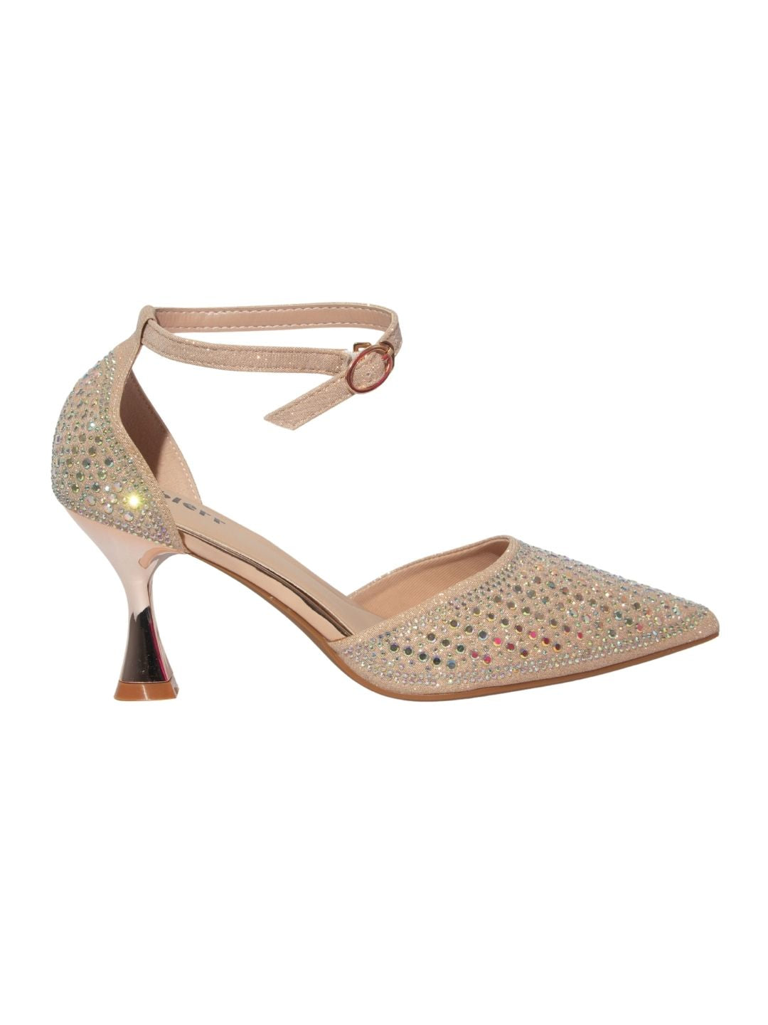 RoseGold Embellished Party Heels