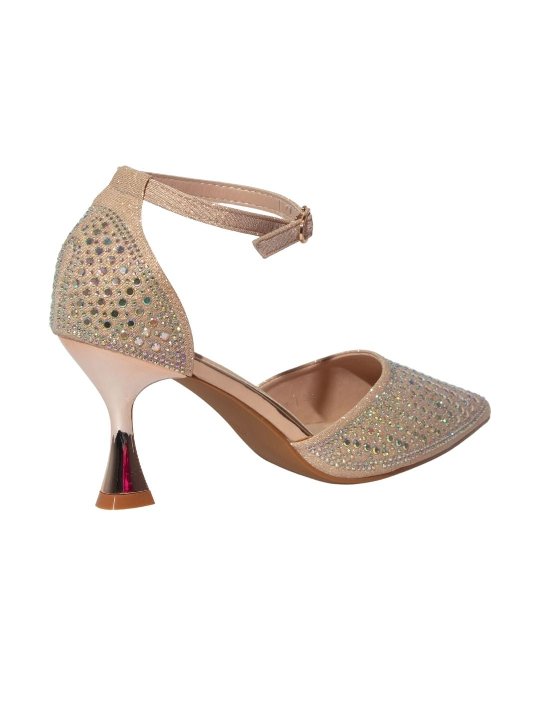 RoseGold Embellished Party Heels