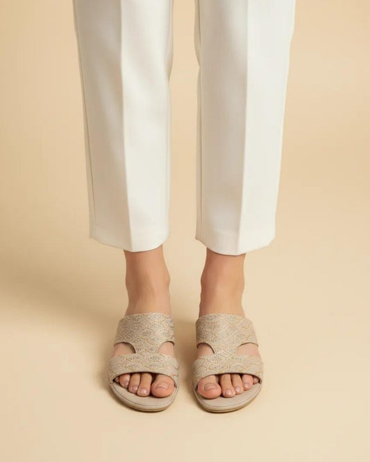 Women Cream Comfort Sandals