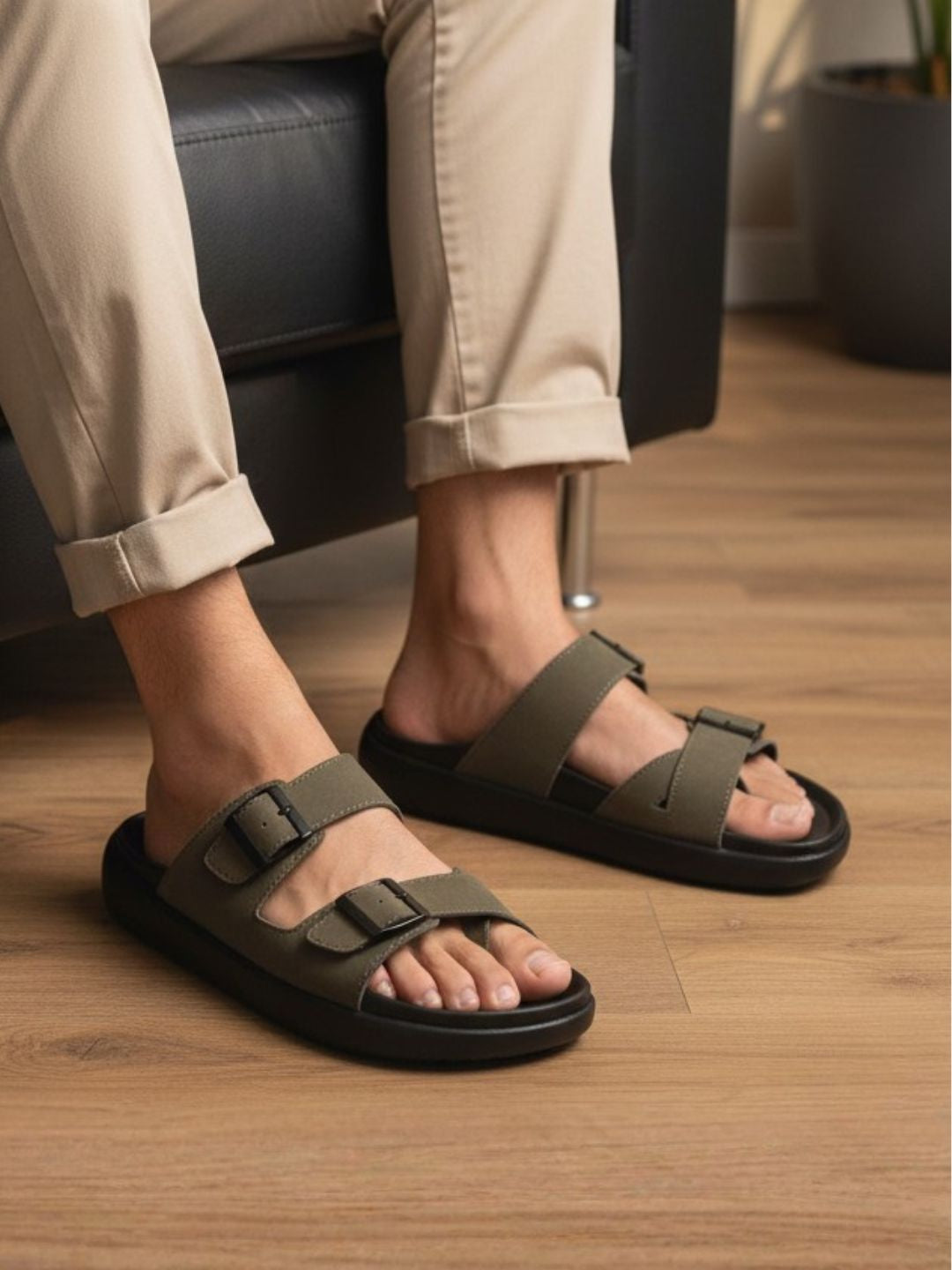 Men's Olive Comfort Sandals