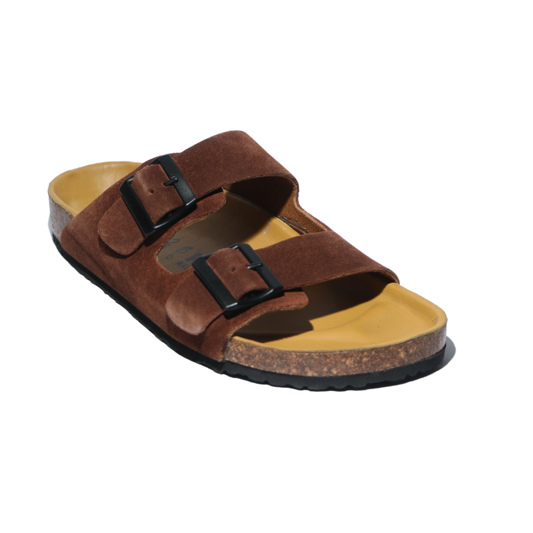 Brown Double Strap Sandals