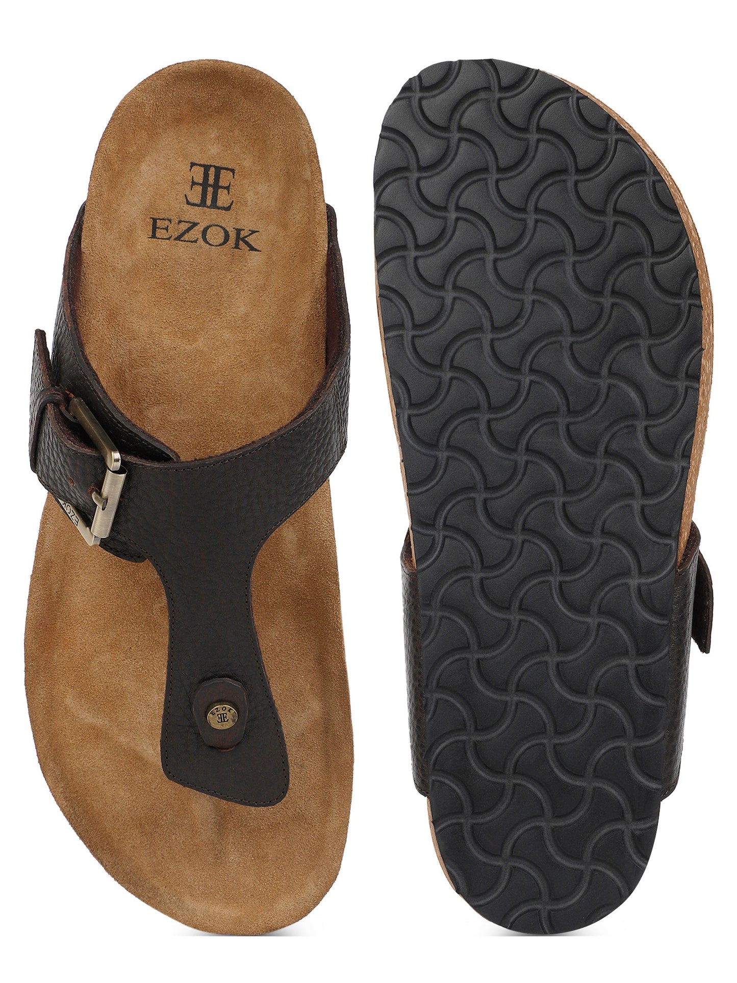 Leather Sandal For Men (Brown)