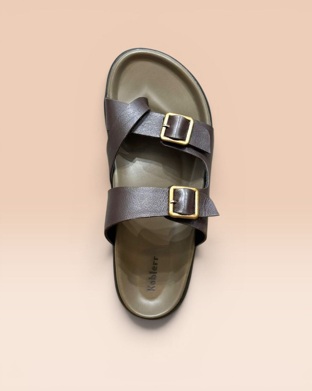 Brown Toe-ring Comfort Sandals
