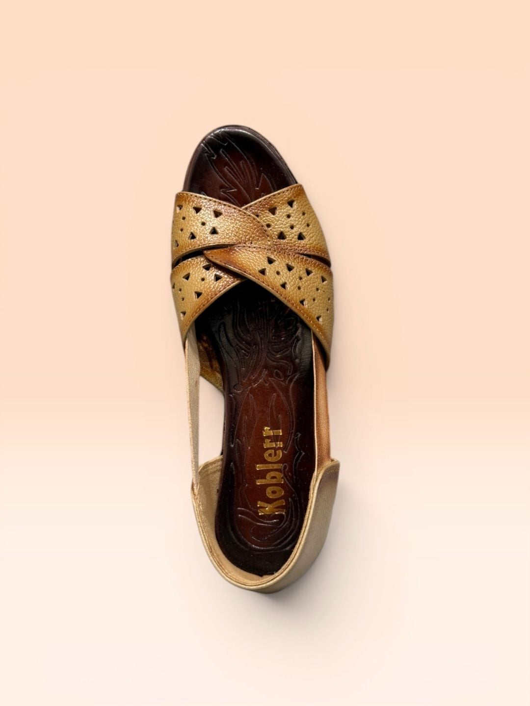 Beige women Cross strap sandals