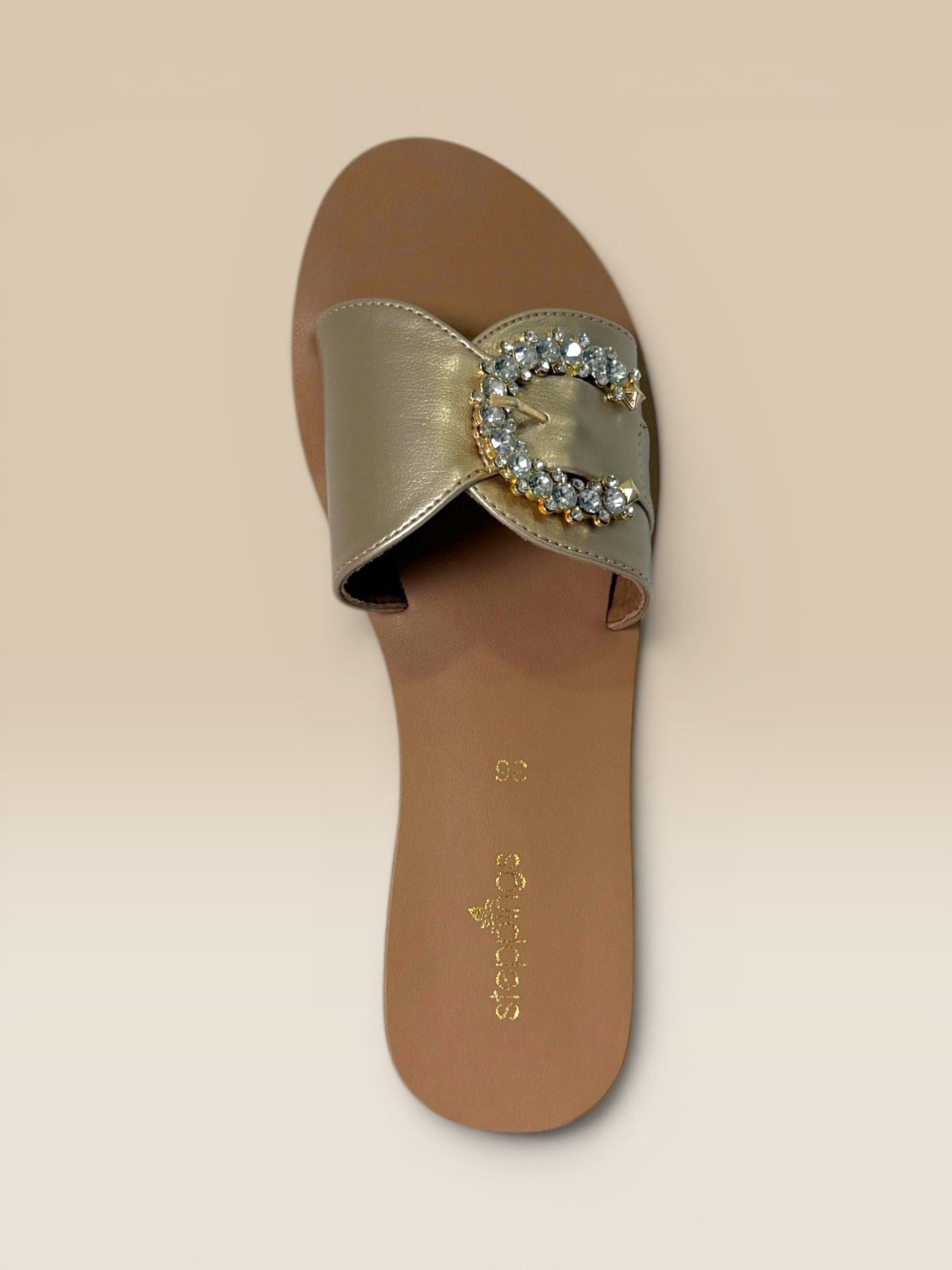 Gold Buckle Clip Flats
