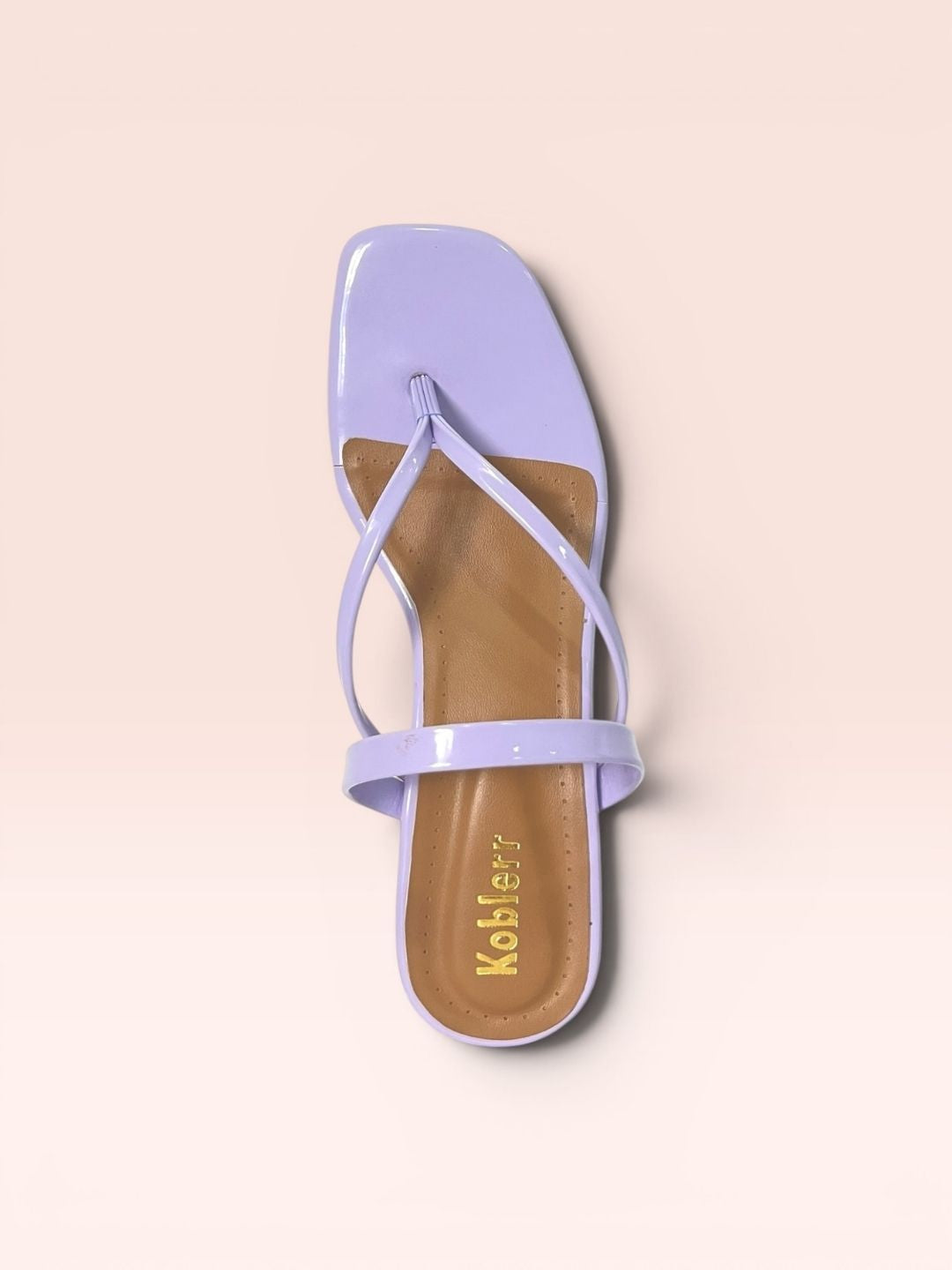 Purple Casual Block Heel