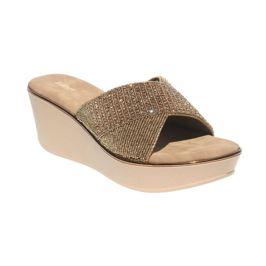 Gold beaded Wedges
