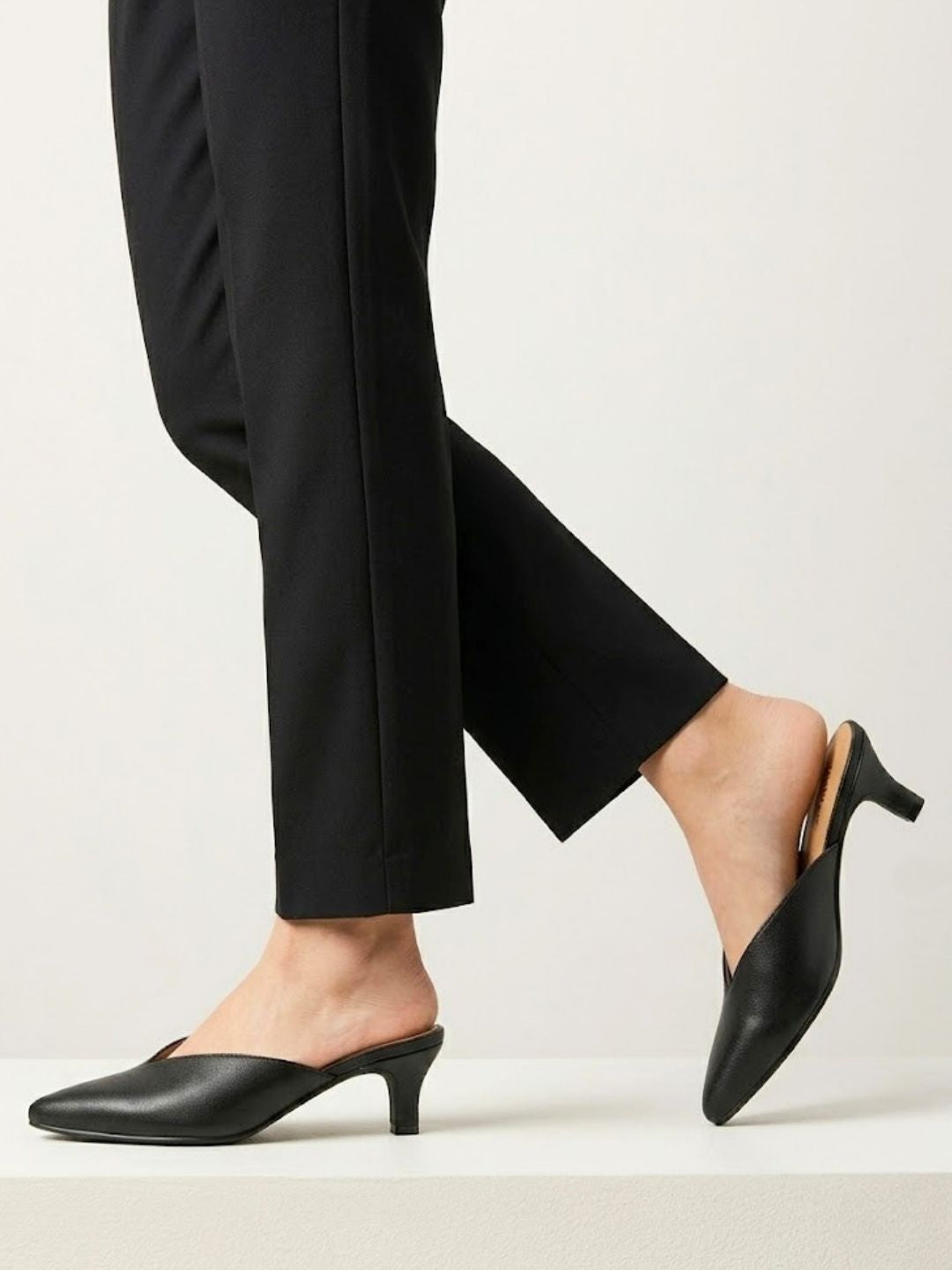 Black Close Toe heels