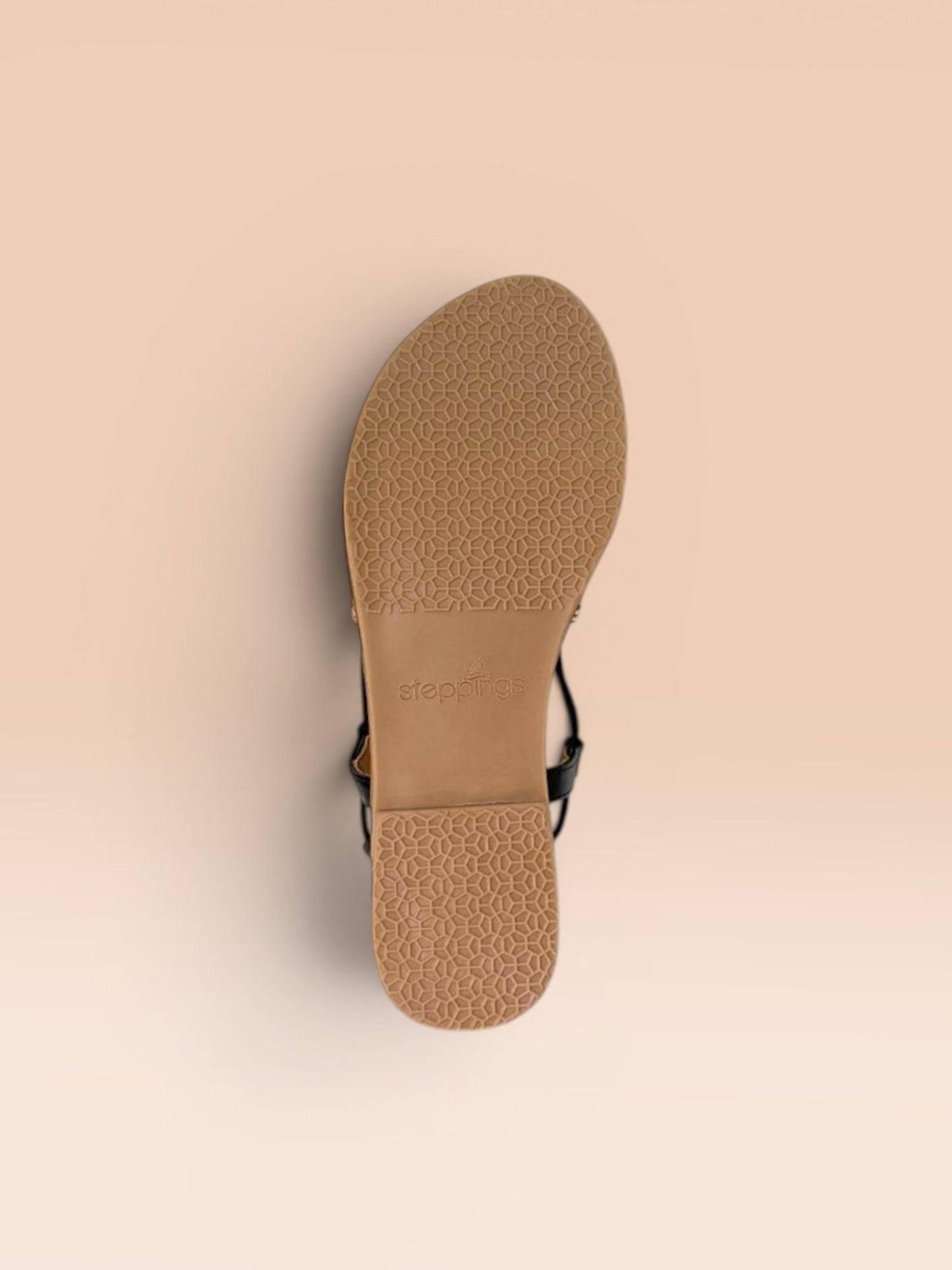 Black Embroidered Sandal Flats