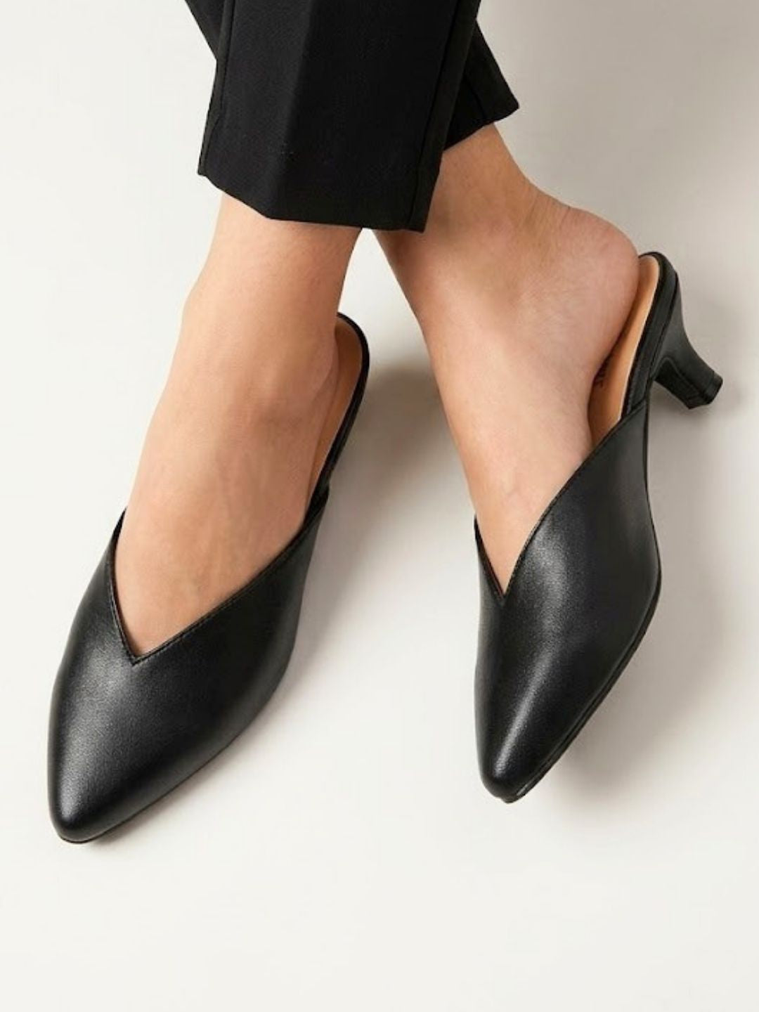 Black Close Toe heels