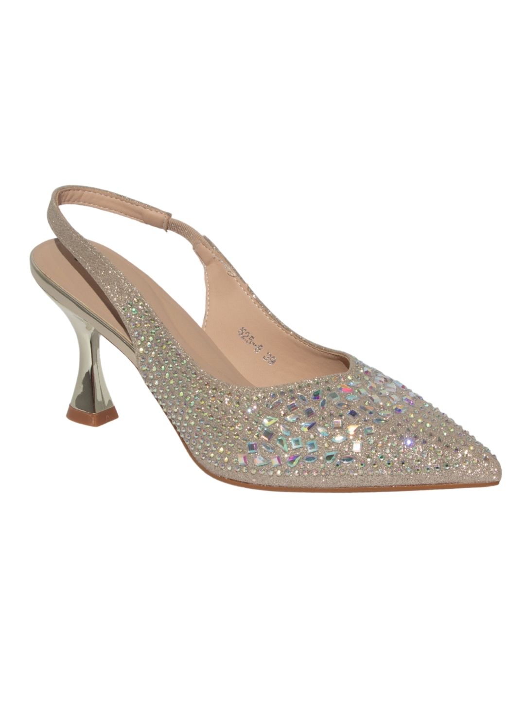 Gold Embellished Party Heels