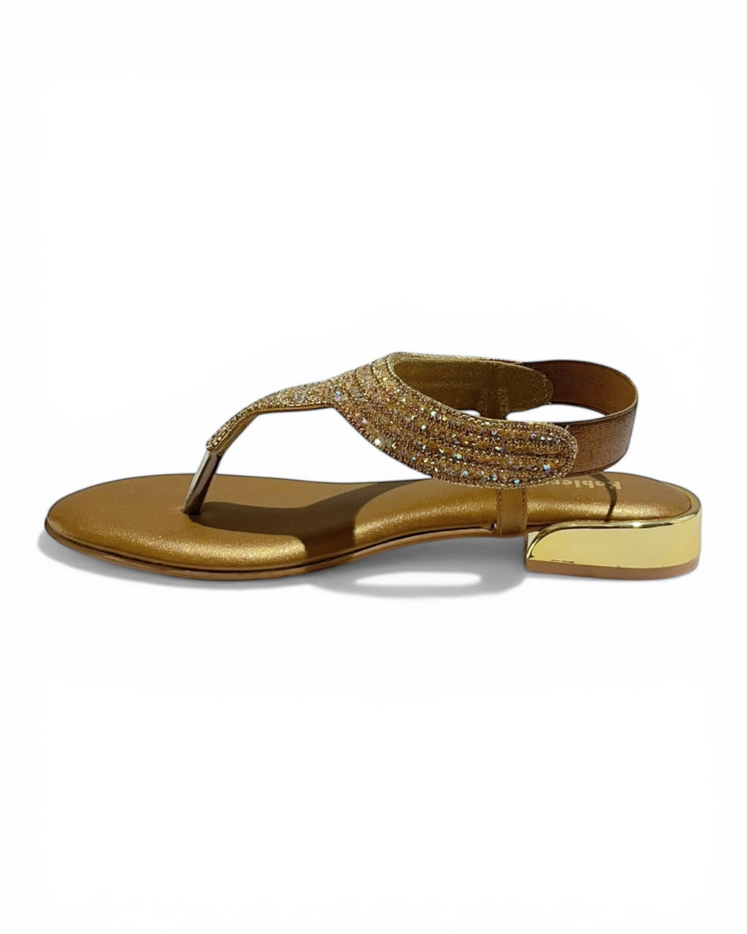 Embellished T-Strap Sandals