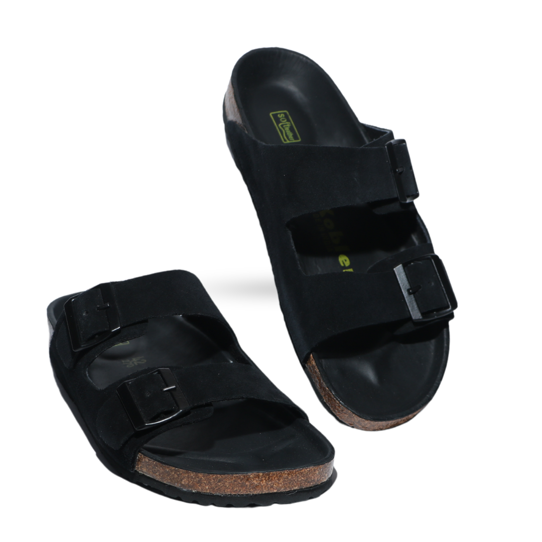 Black Double Strap Sandals