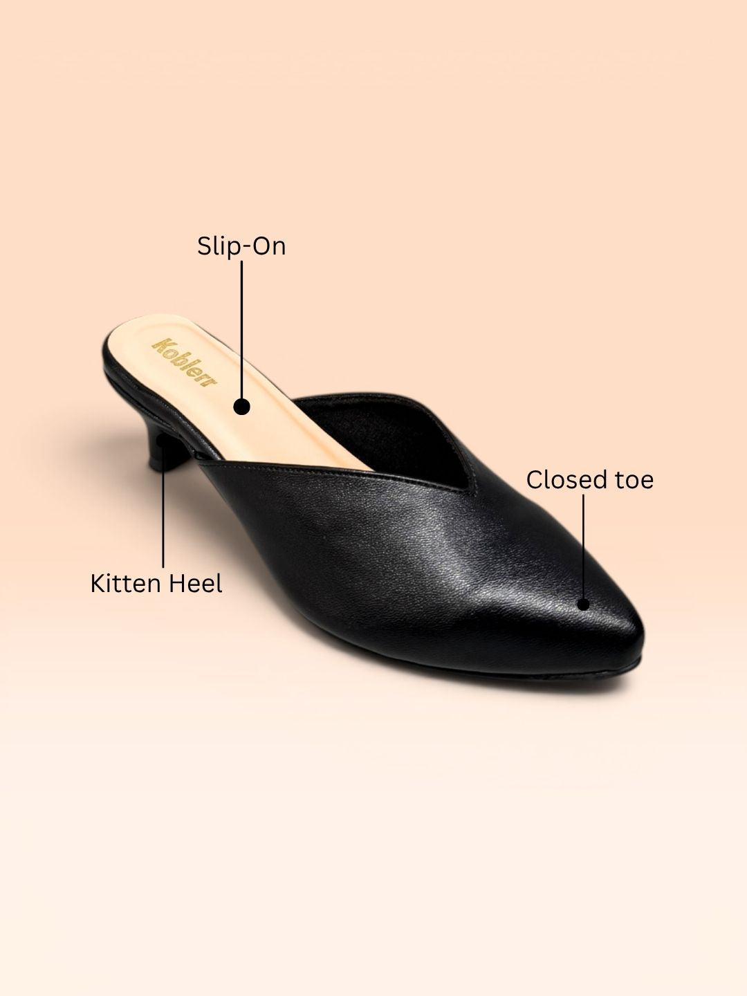 Black Close Toe heels