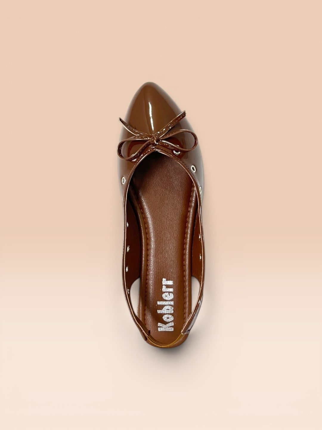 Brown Bow Slingback Sandals