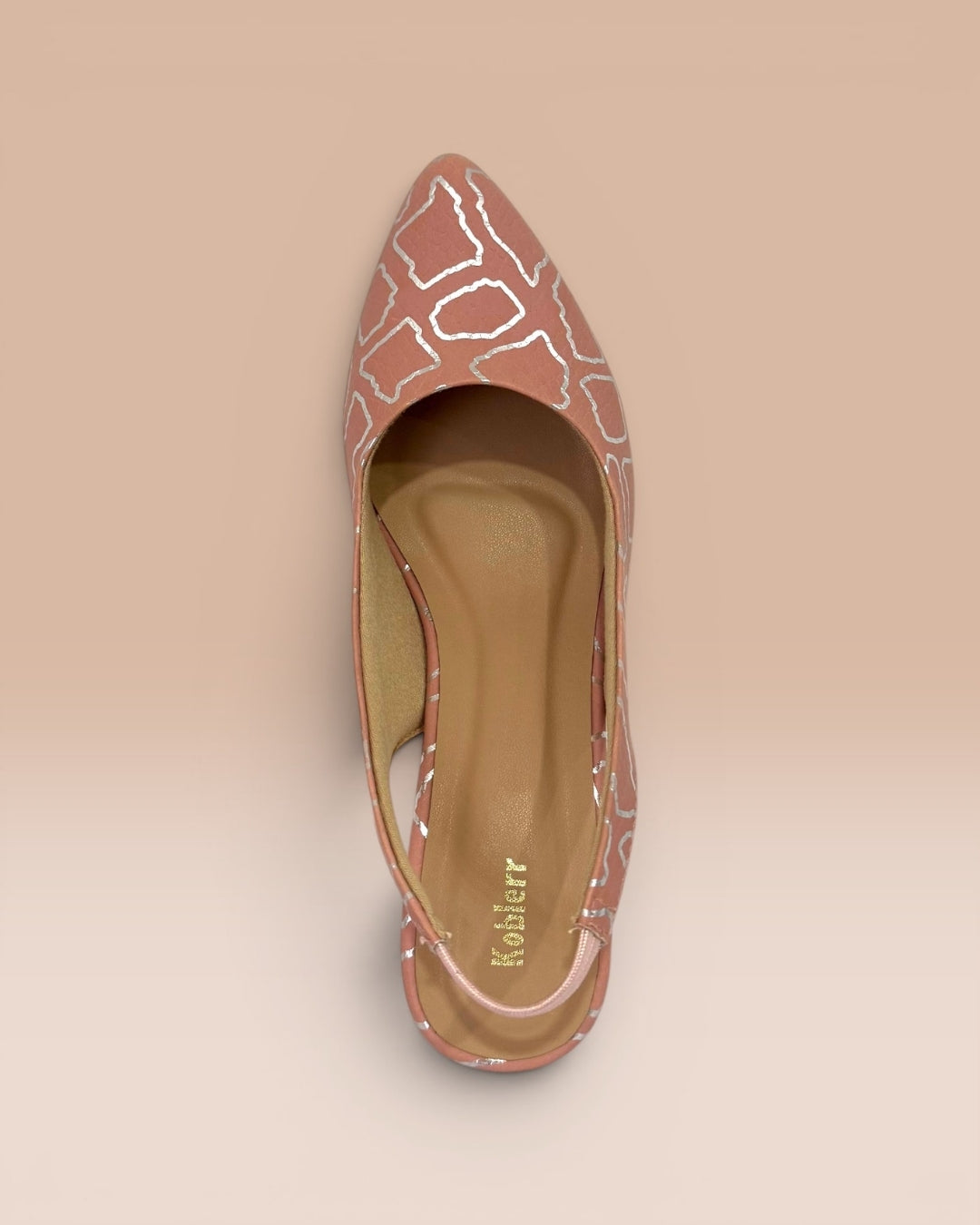 Peach Slingback Block Heels