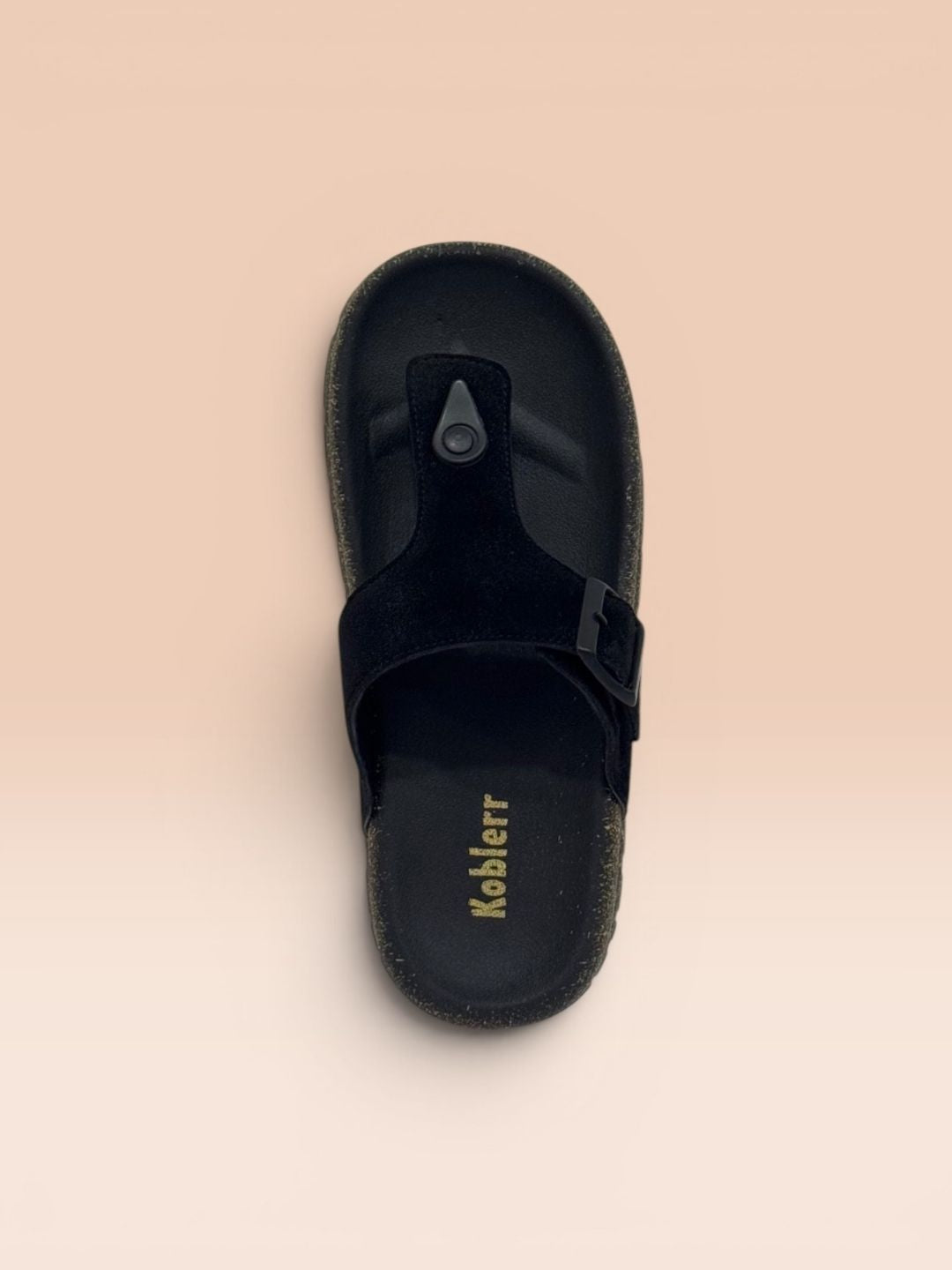 Black Open Toe Comfort Sandals