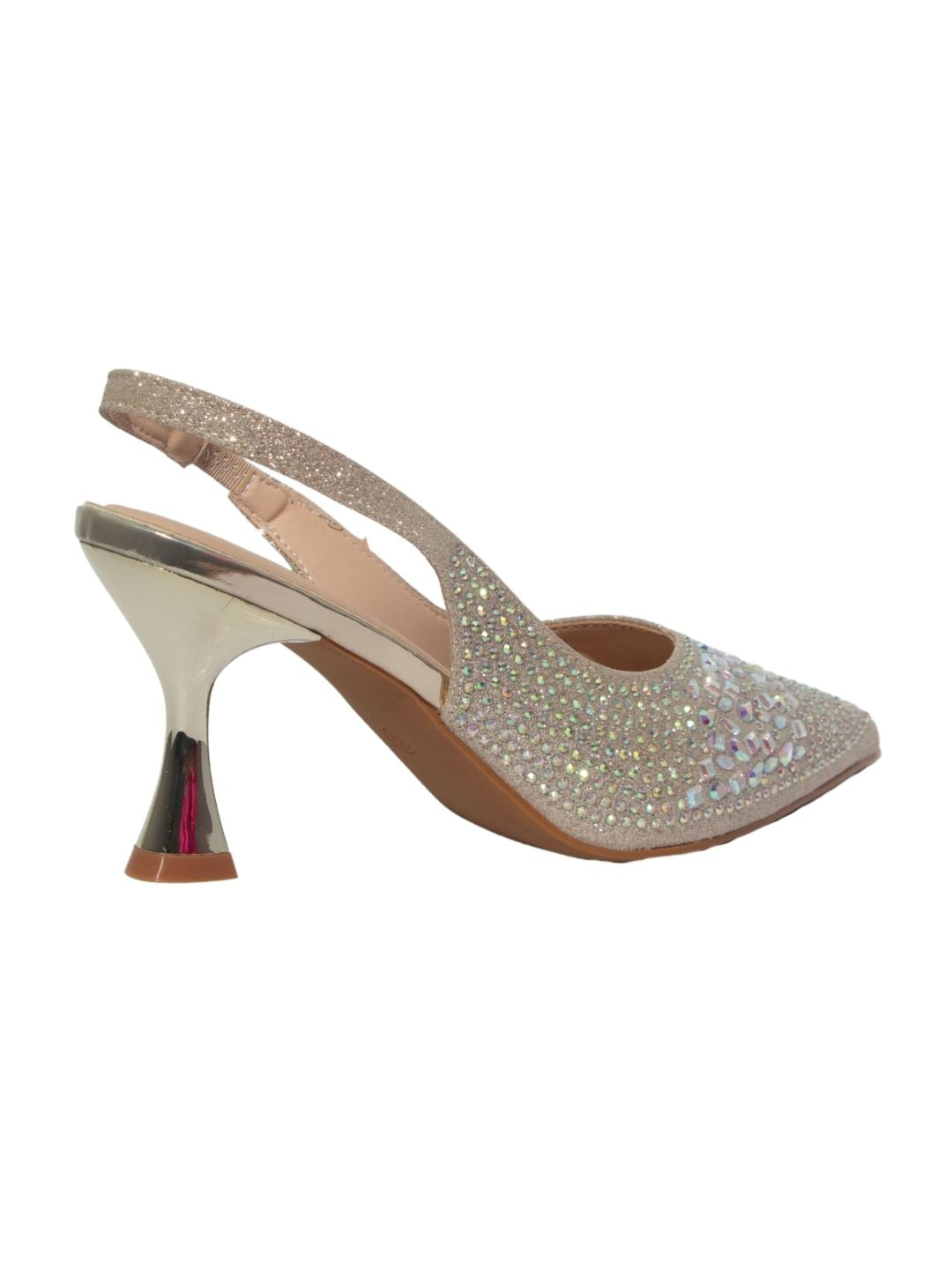 Gold Embellished Party Heels
