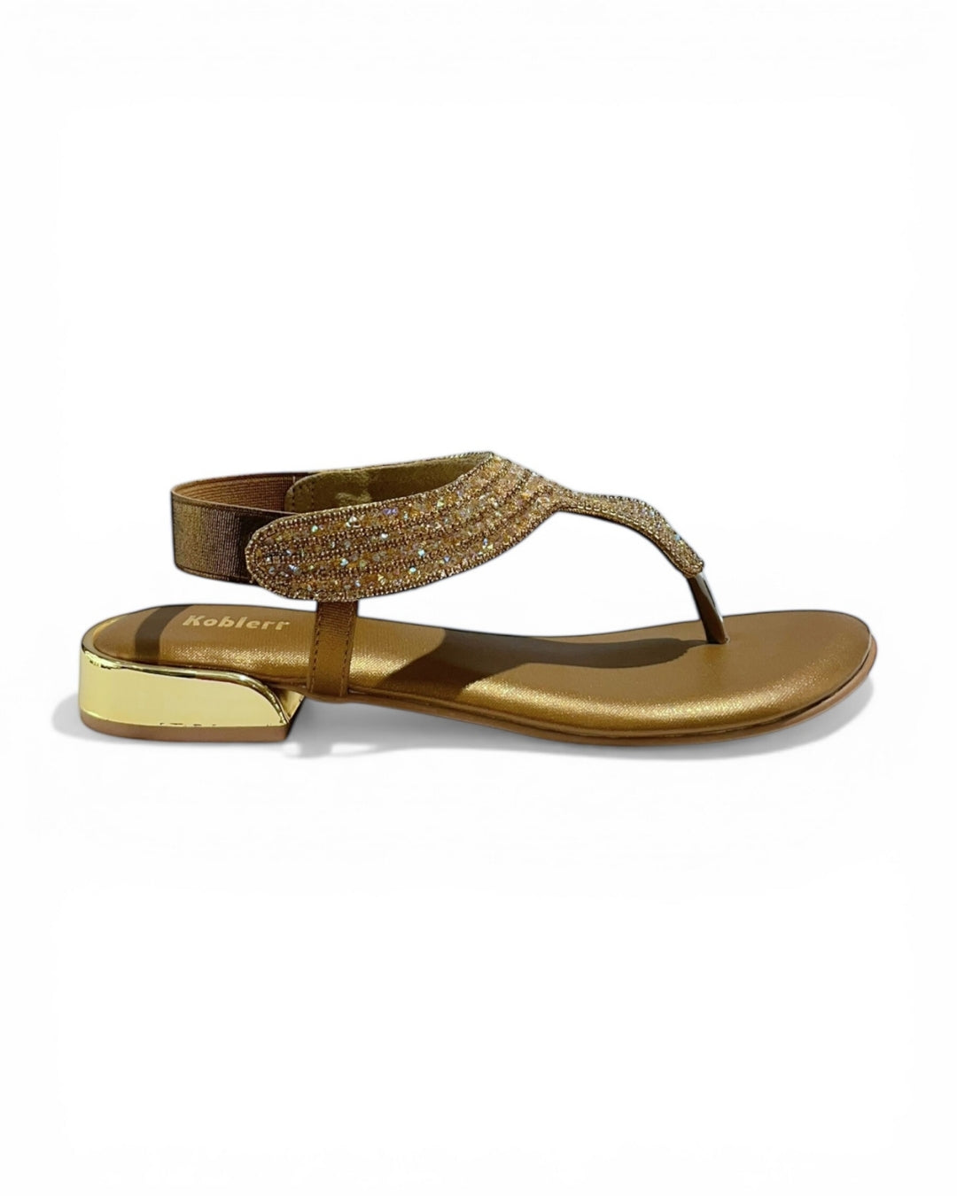 Embellished T-Strap Sandals