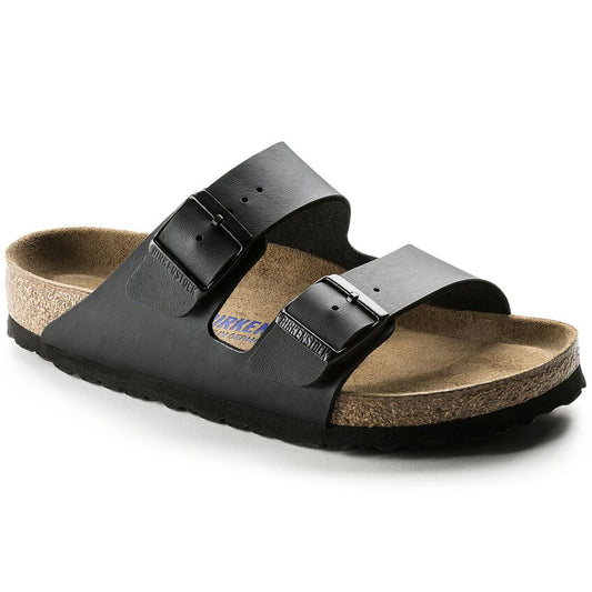 Arizona Soft Footbed Birko-Flor in Black Mens Slides