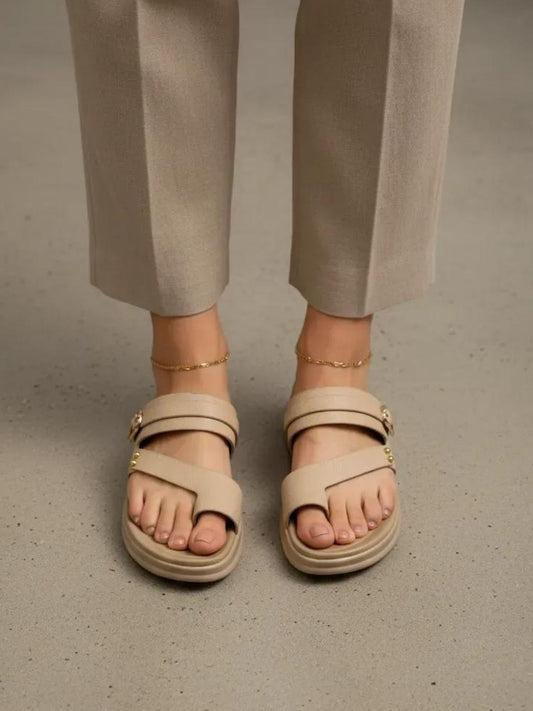 Beige Casual Sandals
