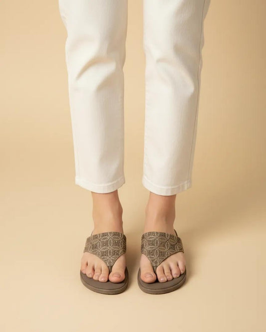 Women Brown Comfort T-Strap Sandals