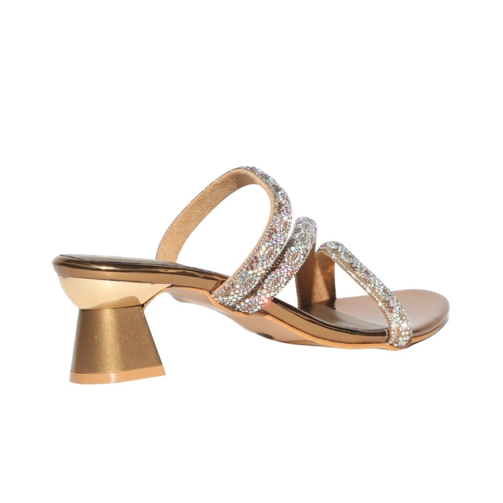 Gold Studded Heels
