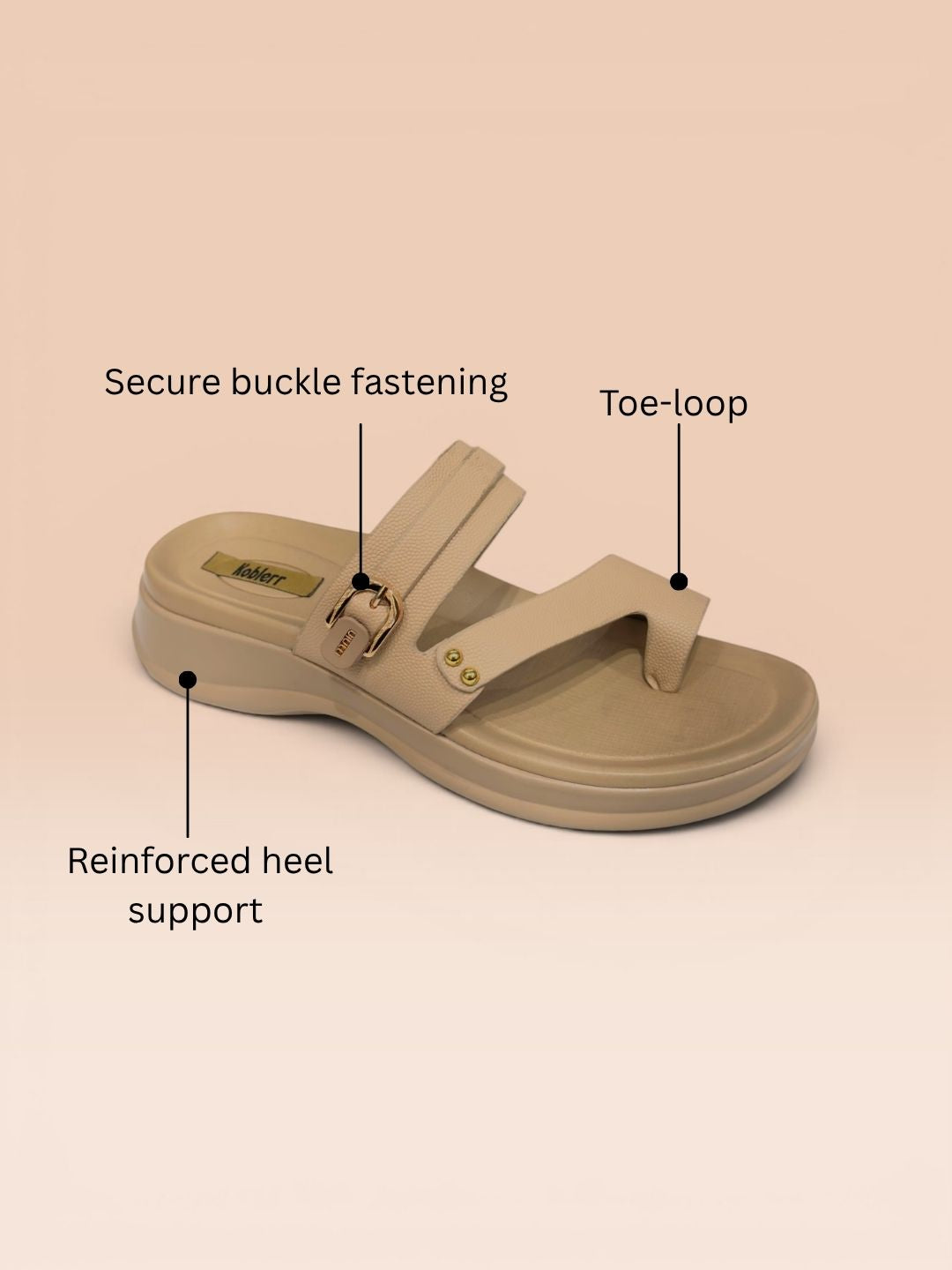 Beige Casual Sandals