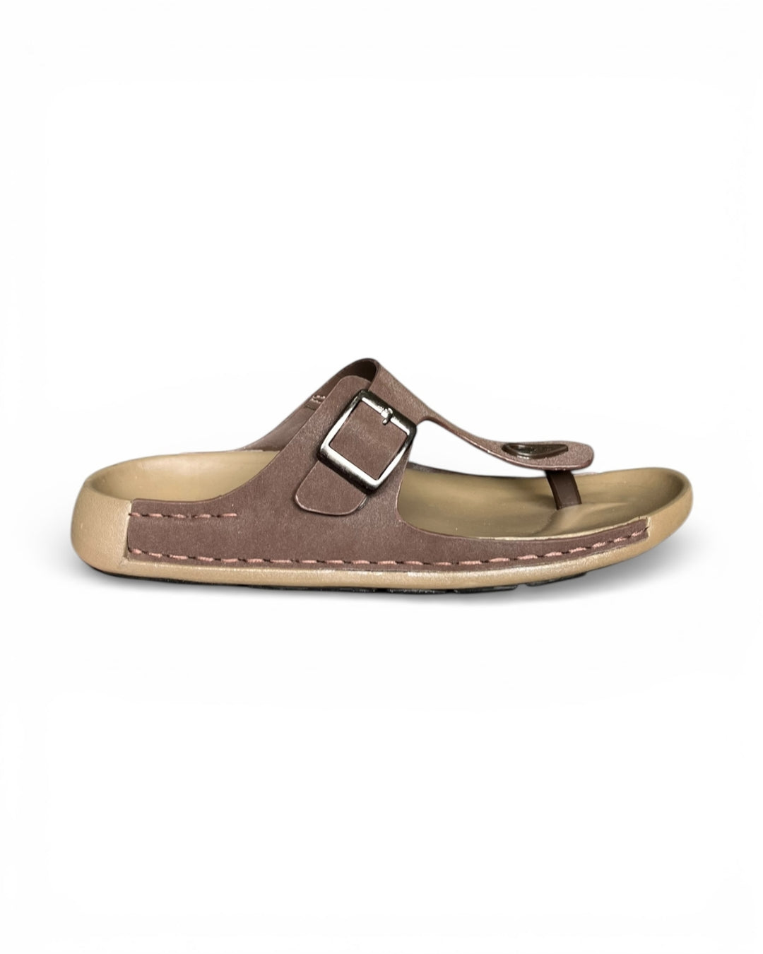 Men's Brown T-Strap Casual Sandals