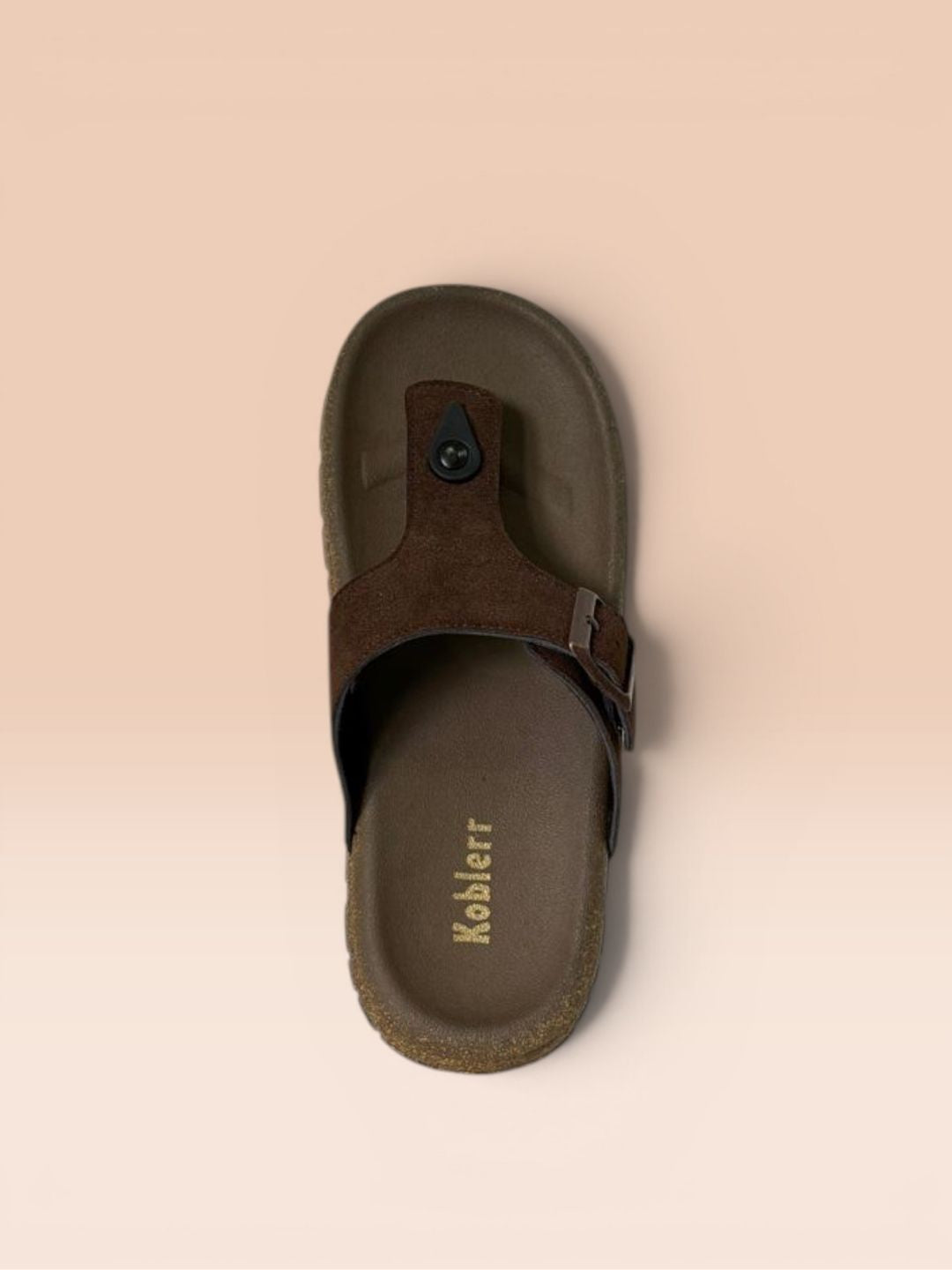 Brown Open Toe Comfort Sandals