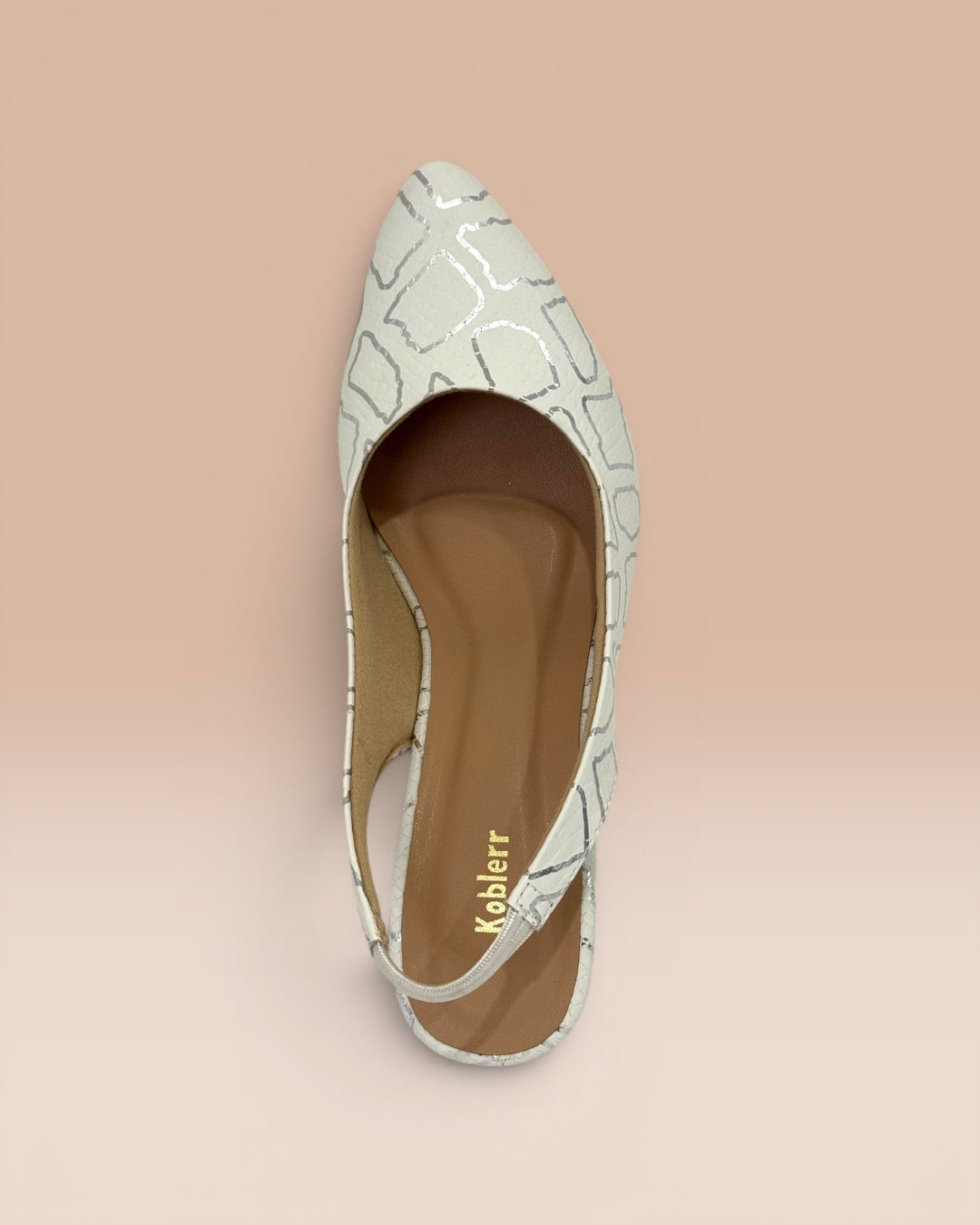 White Slingback Block Heels