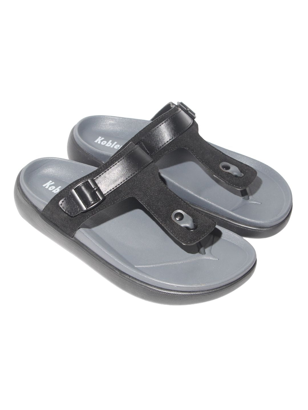 Men's Casual Black Slippers