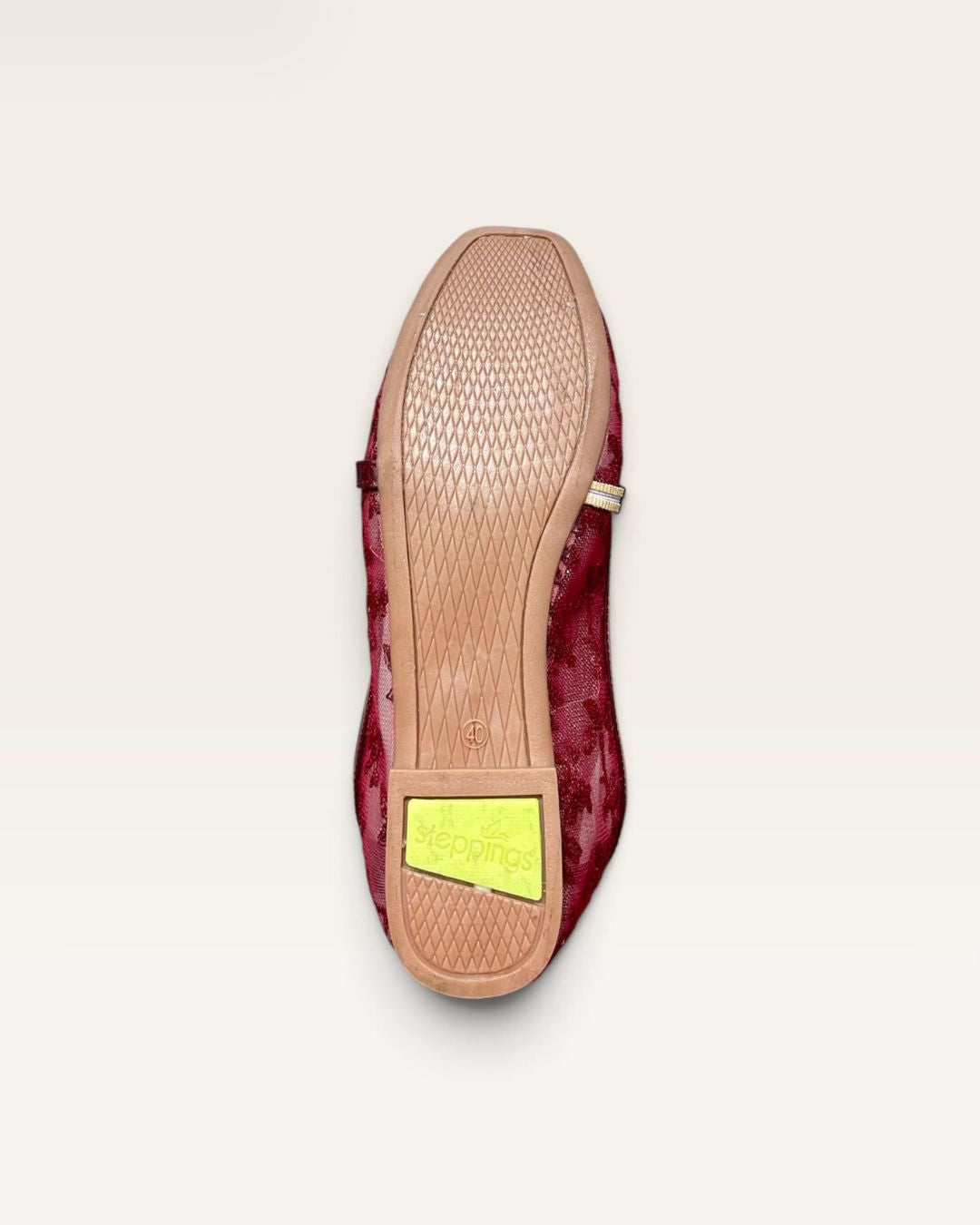 Floral Mesh Ballet in Maroon