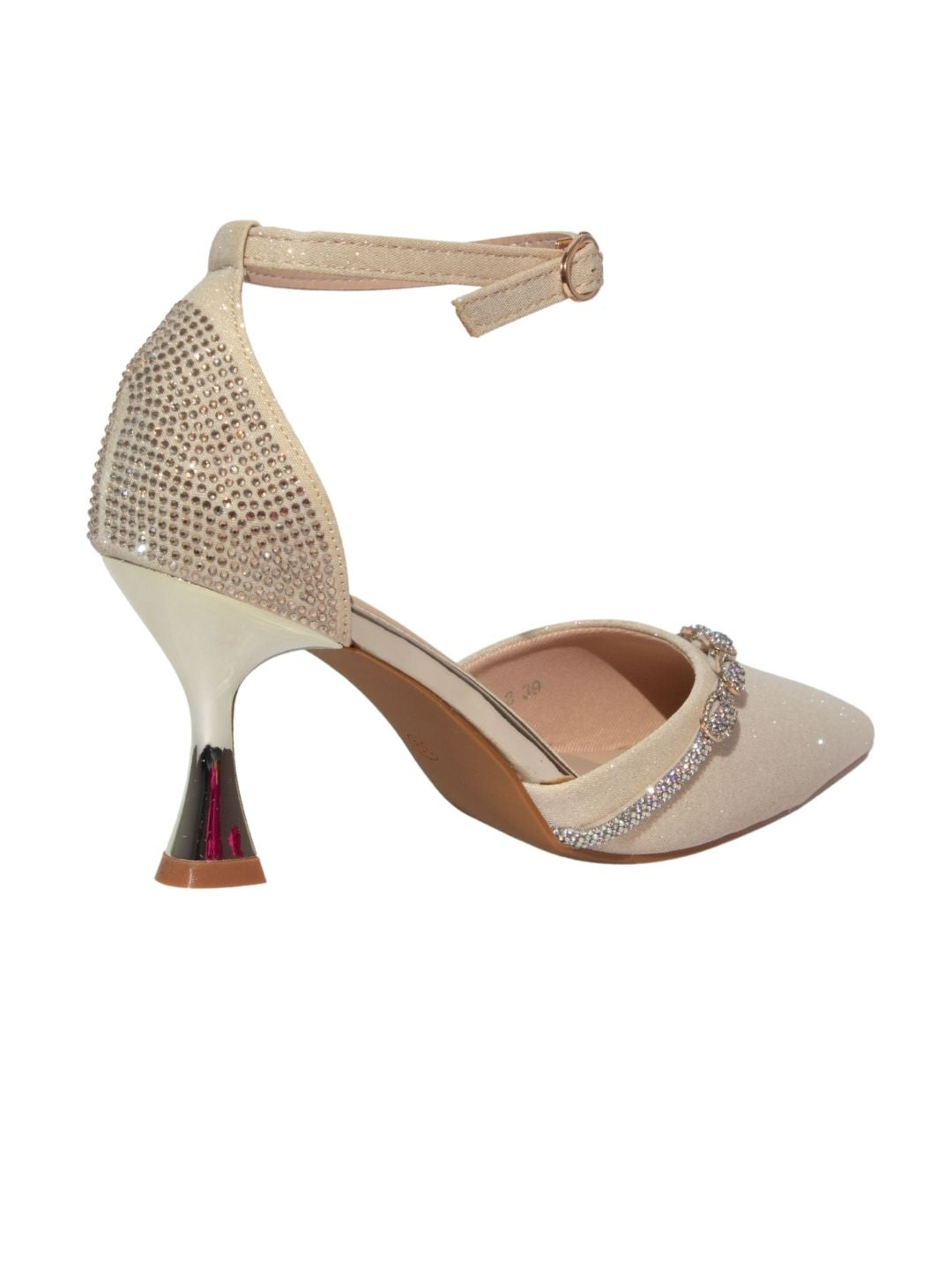 Gold Embellished Party Heels