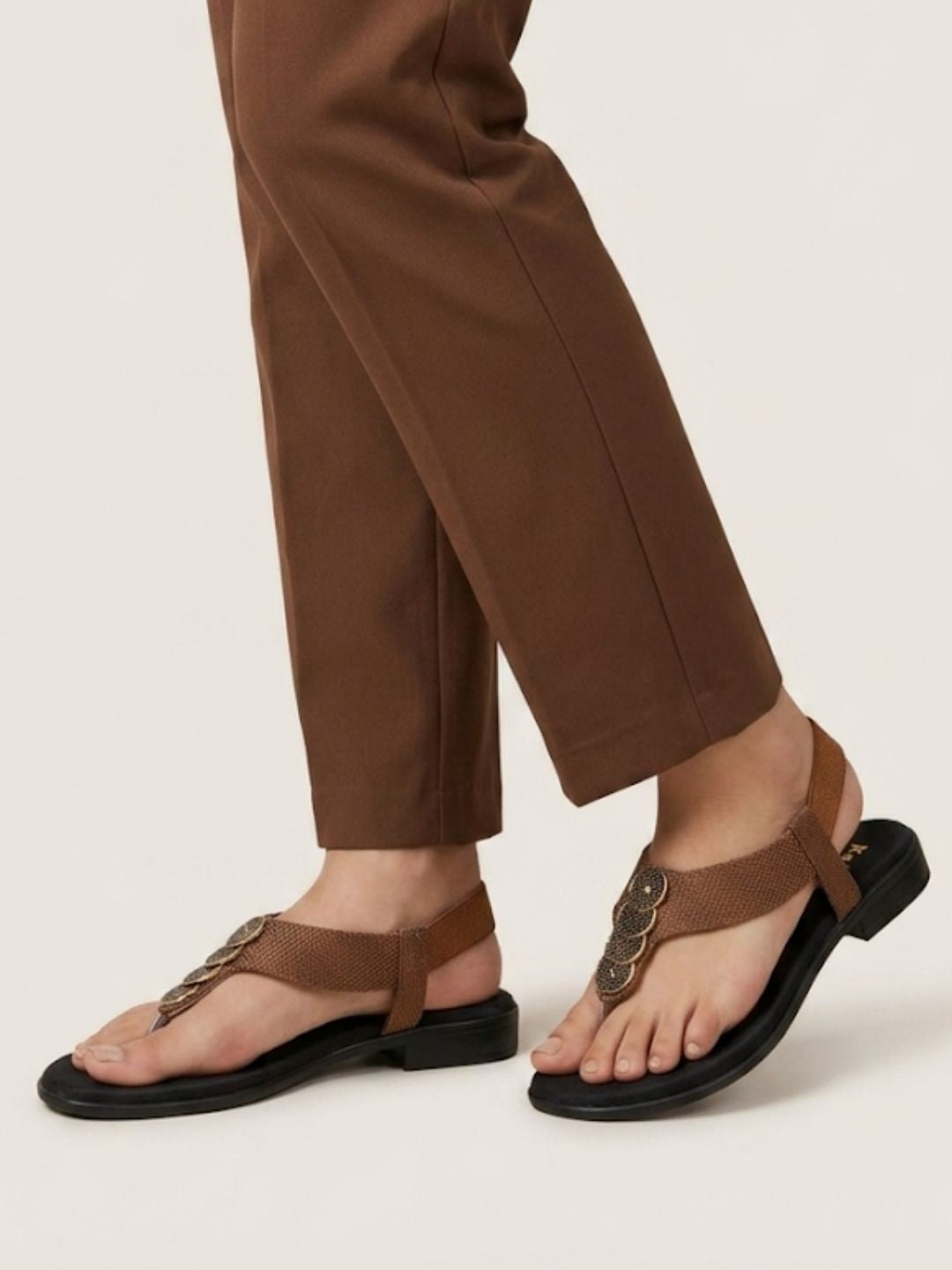 Tan Low Block Heel