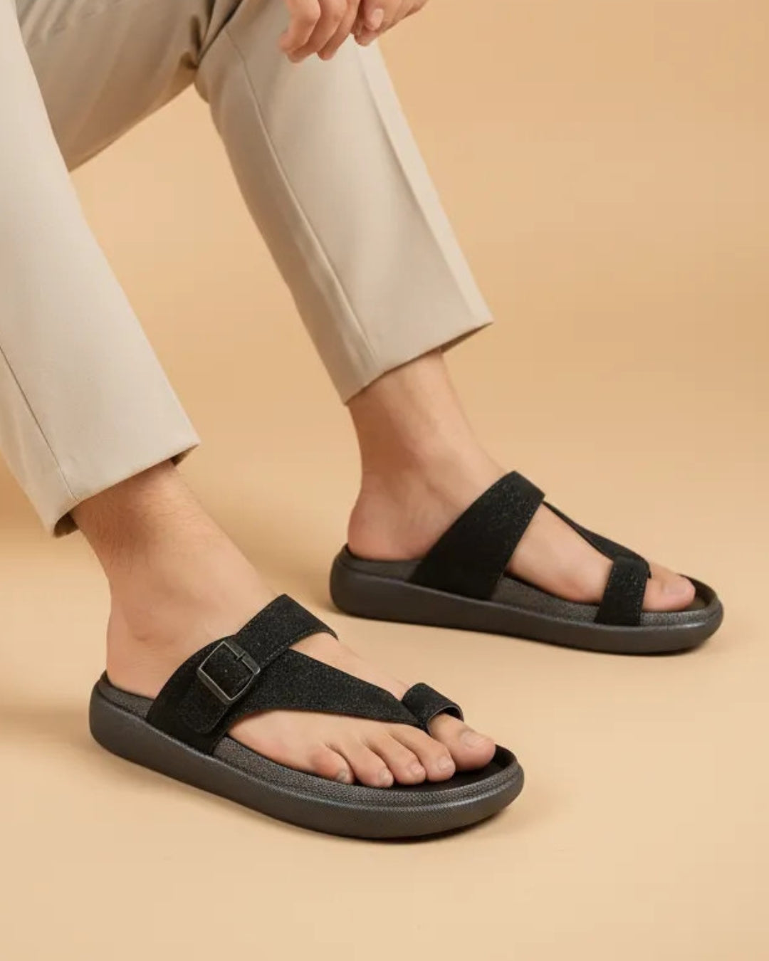 Men's Black Casual Comfort Sandals