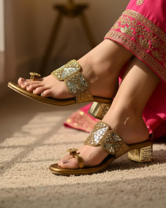 Embellished Toe-Ring Heels