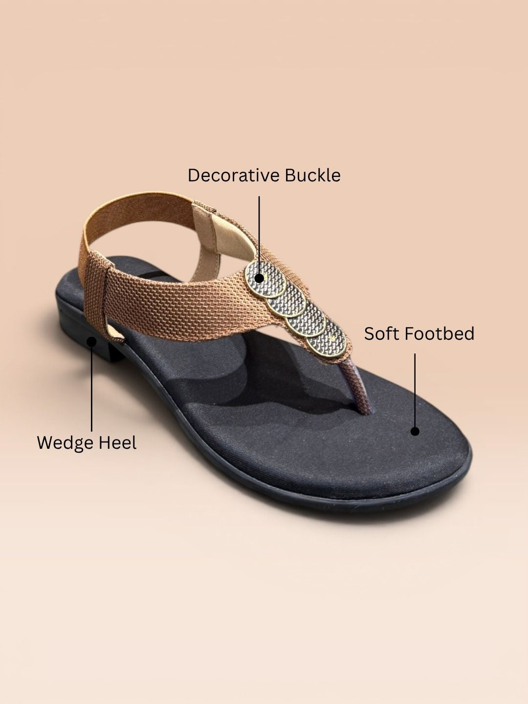 Tan Low Block Heel