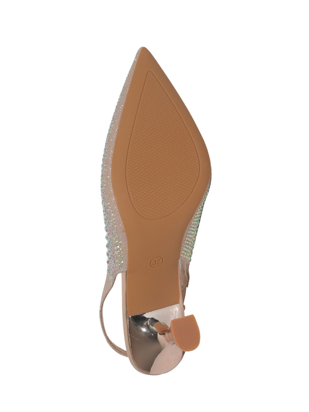 Rose Gold Embellished Party Heels